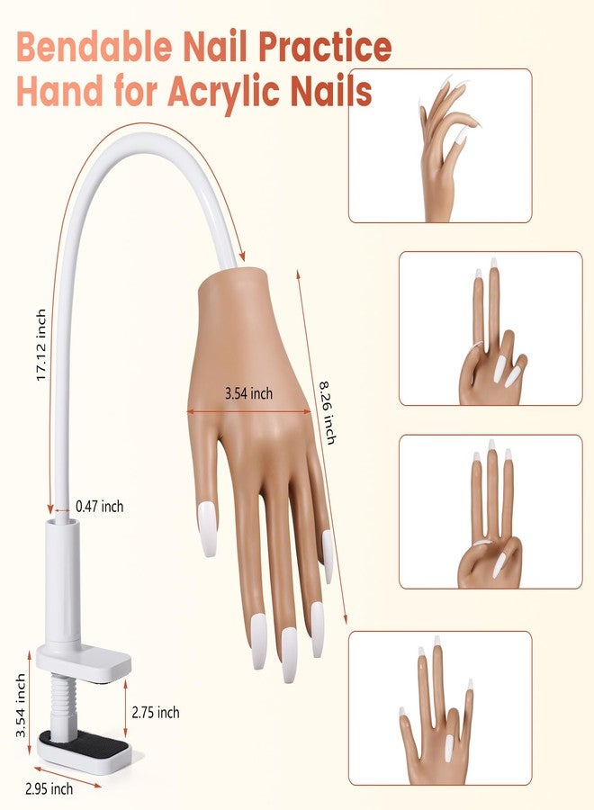 Wilfniee Practice Hand for Acrylic Nails: Nail Tips Won't Fall off From Fake Nail Practice Hand - Flexible Nail Mannequin Hand Practice for Beginners - Image 4